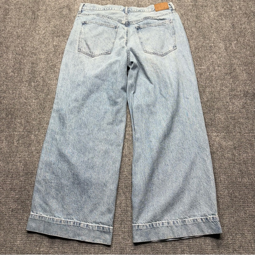 Madewell Jeans Womens 33 (38x31) Blue Super Wide Leg Preppy Modern Denim Skater - Picture 2 of 14